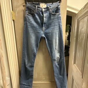 Mother straight fit high waisted jeans